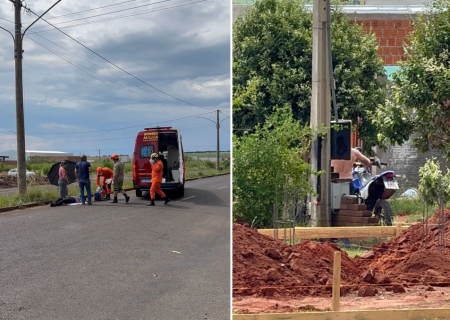 Colisão entre motos deixa jovem ferida no Jardim Universitário