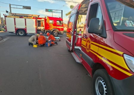 Colisão entre carro e bicicleta elétrica mobiliza resgate em Nova Andradina