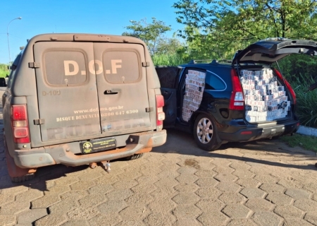 DOF apreende mais de R$ 150 mil em cigarros contrabandeados do Paraguai em Batayporã