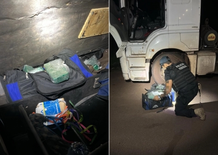 Polícia Federal apreende 69 kg de cocaína em caminhão que transportava minério em Terenos