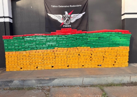 TOR apreende 558 quilos de drogas após perseguição na BR-163, em Caarapó