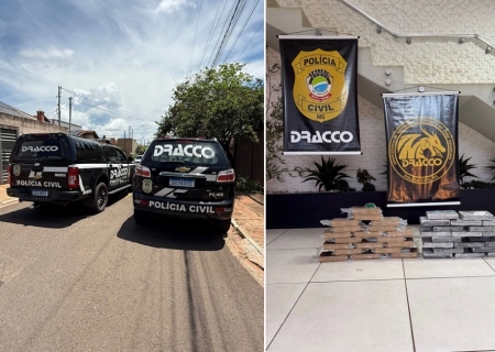 Dracco estoura depósito de cocaína, prende dupla e apreende 40 kg da droga em Campo Grande