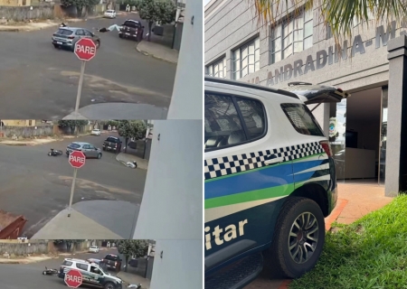 Motociclista foge da PM, provoca colisão com idosa e acaba na Delegacia em Nova Andradina