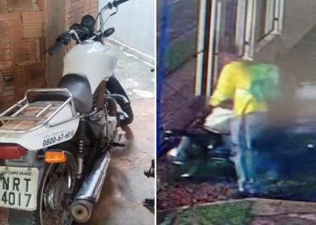 Moto furtada da Sanesul em Nova Andradina é recuperada pela Força Tática em Campo Grande