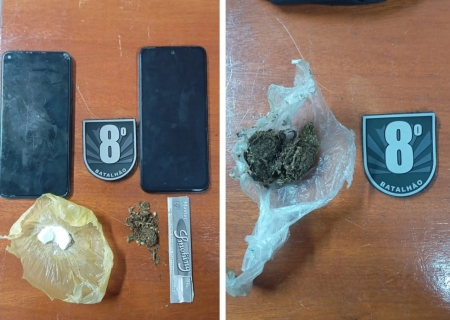 PM registra duas ocorrências de porte de drogas durante policiamento em Ivinhema