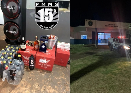 PM fecha festa irregular e prende dois por venda de álcool a menores em Nova Alvorada do Sul