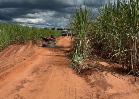 Motociclista morre após perder controle e cair em estrada rural de Nova Andradina