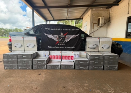 TOR apreende mercadorias ilegais e causa prejuízo de R$ 355 mil ao crime na MS-379