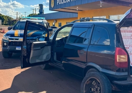 Carro carregado com cigarros é apreendido pela PRF em Dourados