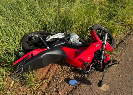 Motociclista fica ferido após colisão traseira entre Nova Andradina e Taquarussu