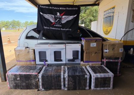 Polícia Rodoviária apreende mais de R$ 450 mil em mercadorias contrabandeadas na MS-379