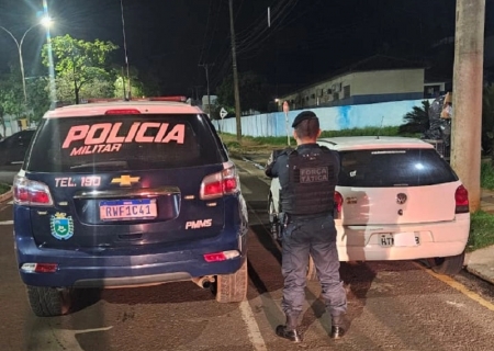 Força Tática localiza carro com restrição criminal na zona rural de Nova Andradina