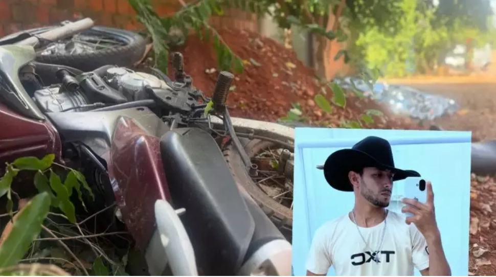 Jovem morre após perder controle de motocicleta e colidir contra árvore em Jardim