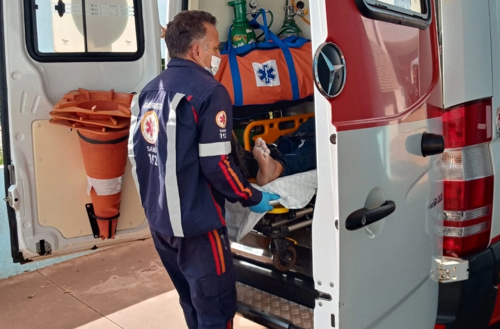 Motociclista fica ferido após queda em Nova Andradina