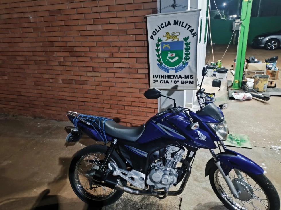 Adolescente é levado à delegacia após fugir da PM com moto irregular em Ivinhema