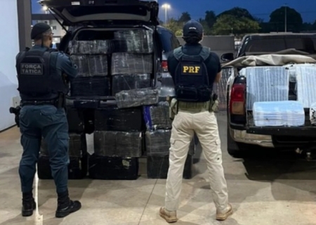 Ação conjunta apreende 1,5 tonelada de maconha e recupera dois veículos em Mundo Novo