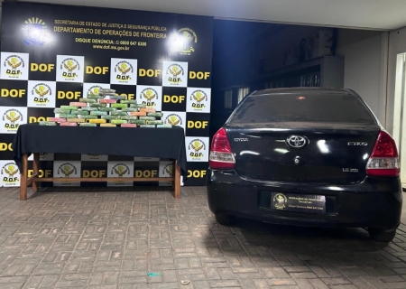 DOF apreende 43 quilos de pasta base de cocaína em Batayporã