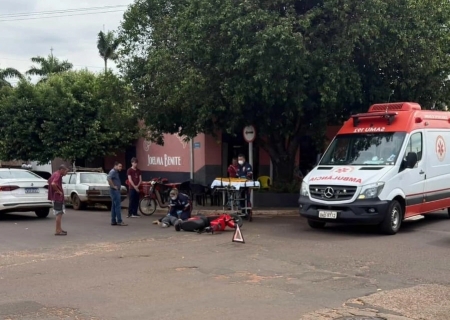 Colisão entre carro e scooter elétrica deixa jovem ferida em Nova Andradina