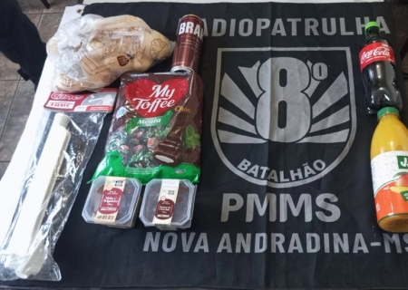 Homem é detido após furtar produtos em supermercado no centro de Nova Andradina