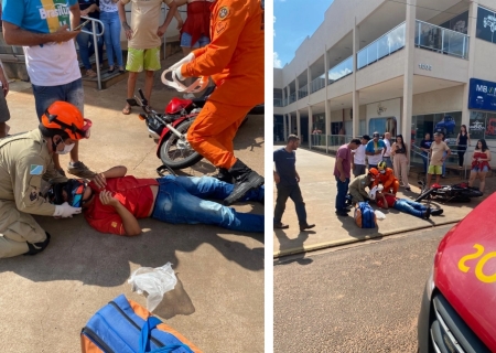 Em Nova Andradina, motociclista fica ferido após colisão com carro