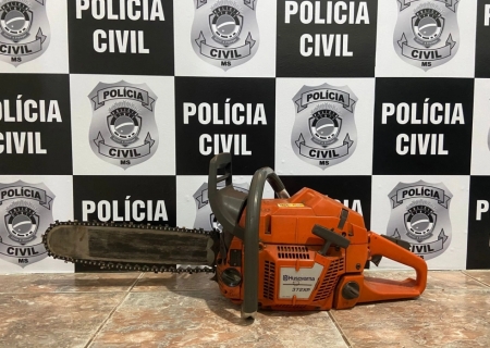 SIG recupera motosserra furtada em alojamento de trabalhadores em Taquarussu