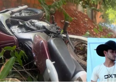 Jovem morre após perder controle de motocicleta e colidir contra árvore em Jardim