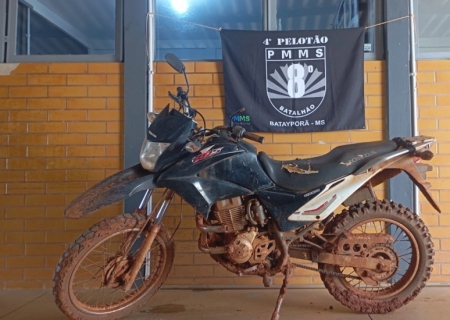 Motocicleta furtada é recuperada horas após o crime em Batayporã