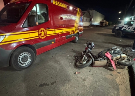 Motociclista fica ferido em colisão com carro em Nova Andradina