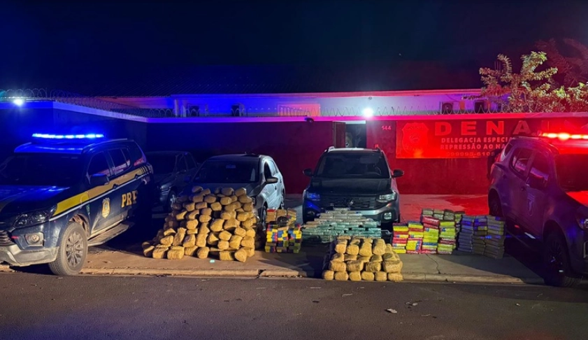 Ação conjunta apreende mais de 600 kg de drogas na Capital