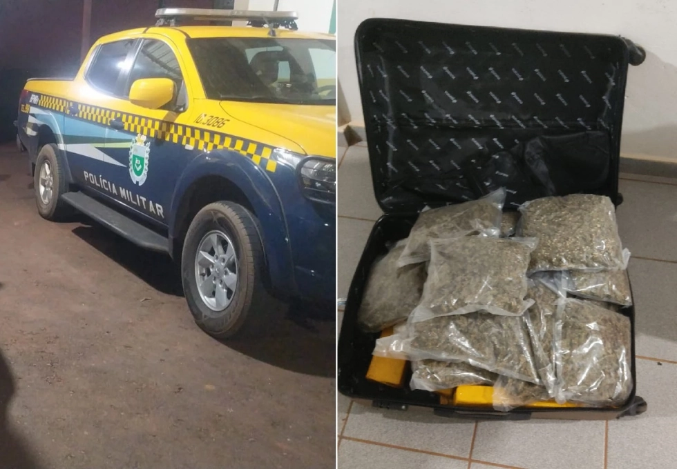 Adolescente é apreendido com 15 kg de drogas na MS-134