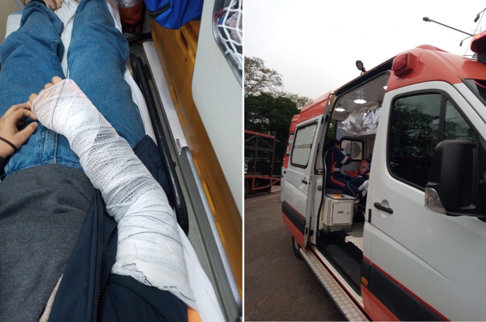 Colisão entre carro e moto deixa motociclista ferida em Nova Andradina