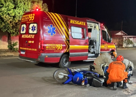 Acidente entre moto e motoneta deixa homem e criança feridos em Nova Andradina