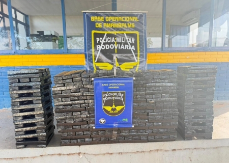 PMR apreende 330 kg de maconha na MS-156