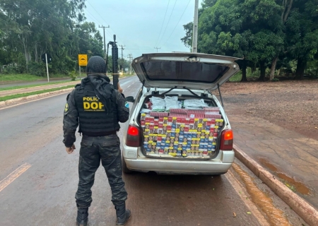 Dupla é presa com agrotóxicos e cigarros contrabandeados em Maracaju