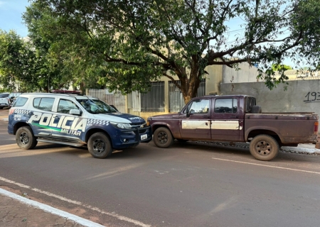 PM recupera caminhonete furtada poucas horas após crime em Nova Andradina