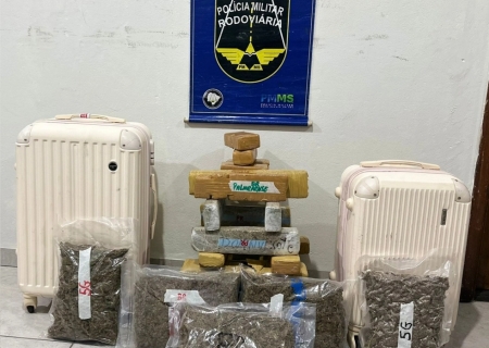 Mulher é presa com 18,2 kg de drogas em ônibus na MS-164
