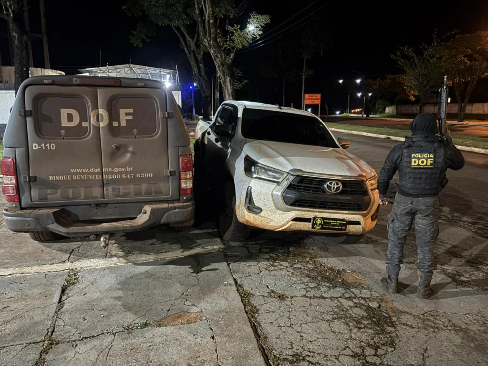 Homem é preso com Hilux adulterada durante abordagem do DOF na região de fronteira