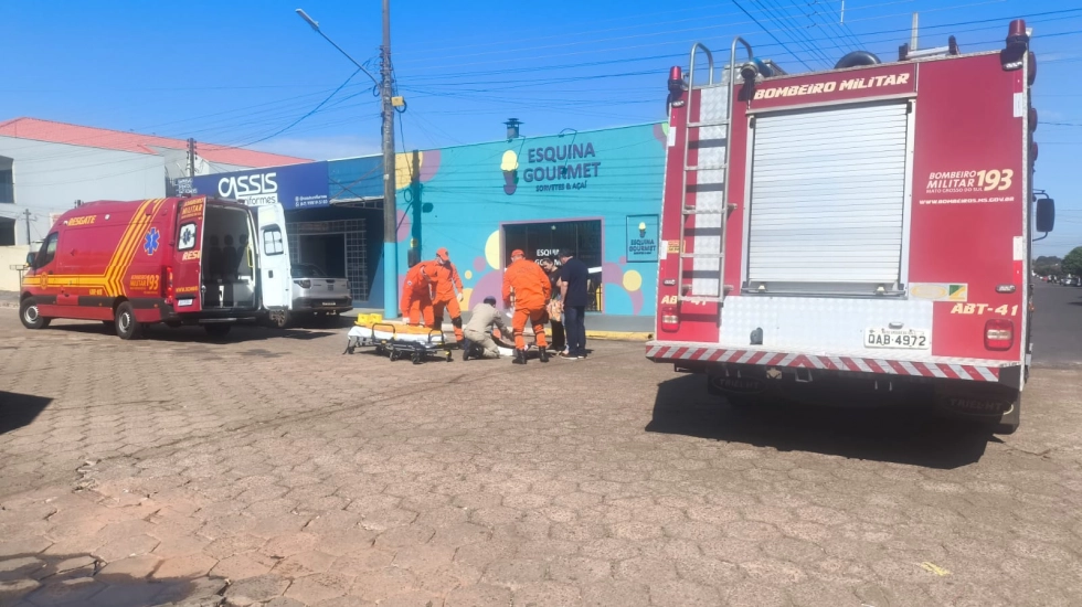 Ciclista fica ferida após colisão com automóvel em Nova Andradina
