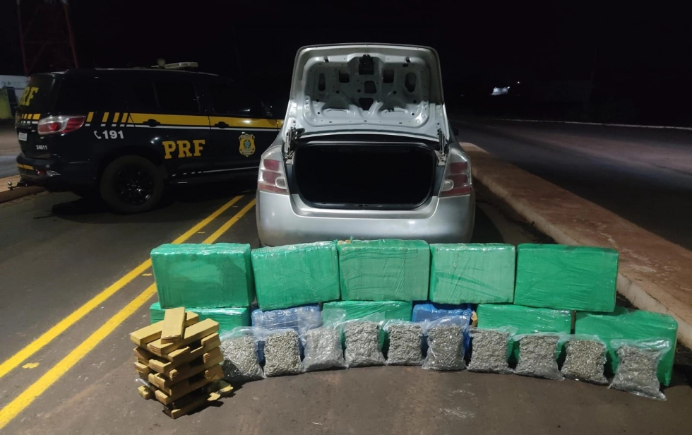 Veículo com quase 300 kg de maconha que seguia para a Bahia é apreendido em Terenos