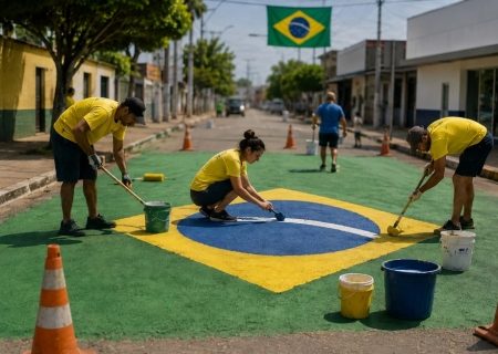 Batayporã: decoração e pintura de ruas para a Copa deve ser autorizada pelo DMTT