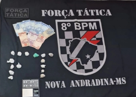 Força Tática apreende drogas prontas para venda e prende homem por tráfico em Ivinhema