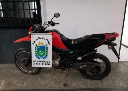Polícia Militar recupera motocicleta furtada poucas horas após crime em Ivinhema