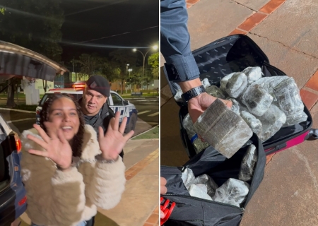Justiça mantém presa jovem flagrada com mala recheada de drogas em Nova Andradina