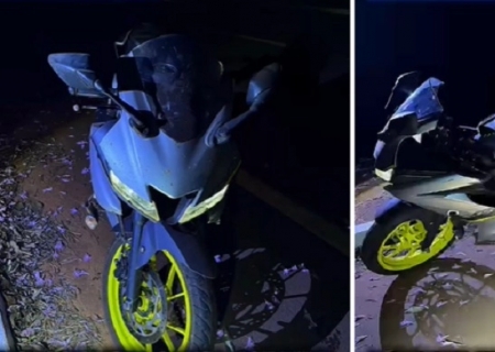 Motociclista fica ferido após colisão com carro estacionado em Nova Alvorada do Sul