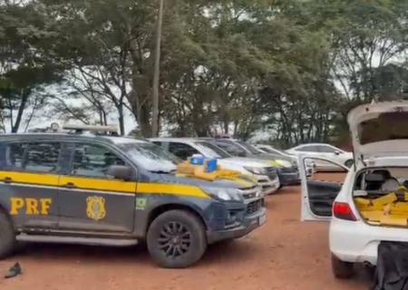Dois homens são presos com 379 kg de maconha durante fiscalização da PRF em Ivinhema