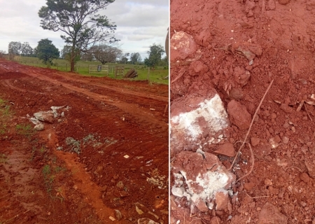 Moradores denunciam descarte de entulho em estrada do Bairro União e alertam para riscos a ciclistas e motoristas