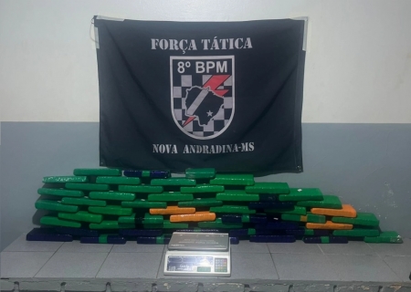 Força Tática apreende mais de 46 quilos de maconha em Batayporã