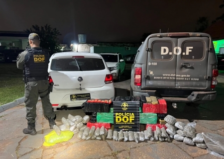 DOF apreende mais de 200 quilos de drogas após perseguição em Caarapó