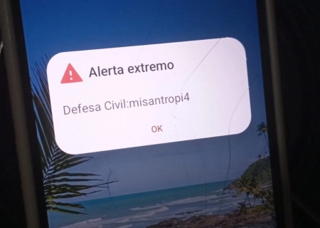 Alerta falso da Defesa Civil com termo 'misantropia' é enviado a celulares