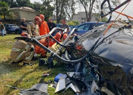 Dois helicópteros se chocam e deixam seis mortos no Rio